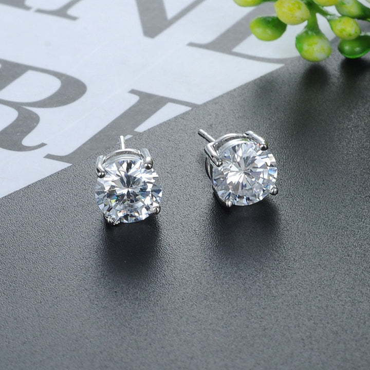 1 Pair Of Rose Gold Tone Citrine Royal Trip Jewelry Eternal Stud Earrings, Perfect Gift For Birthday, Christmas, Chinese New Year's Eve, Anniversary, Mother's Day