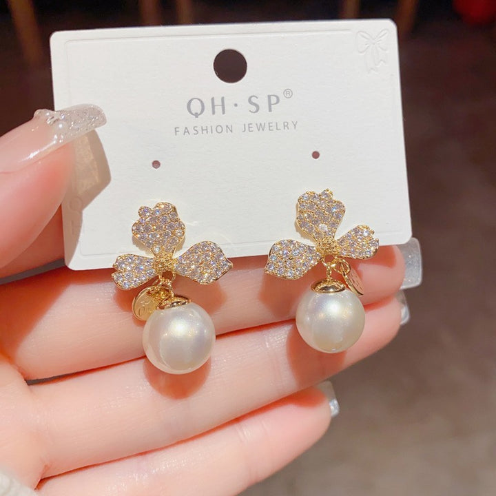 925 Silver Pin Earrings Classic Long Geometric Tassel