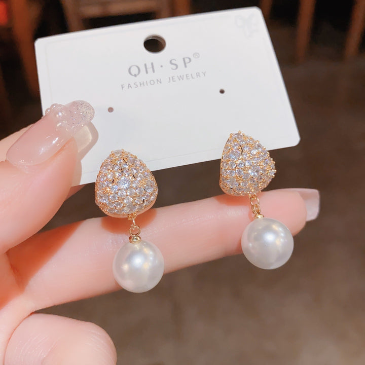 925 Silver Pin Earrings Classic Long Geometric Tassel